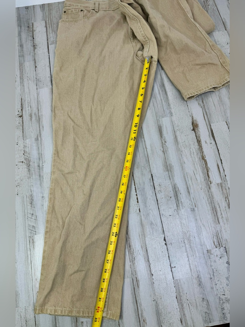 L.L. Bean Women’s Tan Jeans Original Fit Straight 20MT (40x33) Regular - Picture 8 of 11